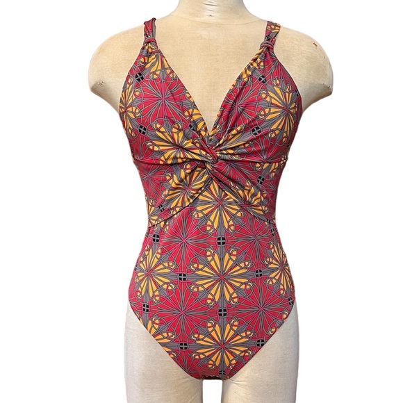 Goldenpoint Swimsuit Mod Floral One Piece S Small - Picture 1 of 7
